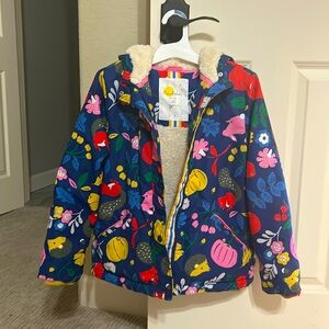 Mini Boden Sherpa lined coat. Size 9-10 year girl. Good used condition.